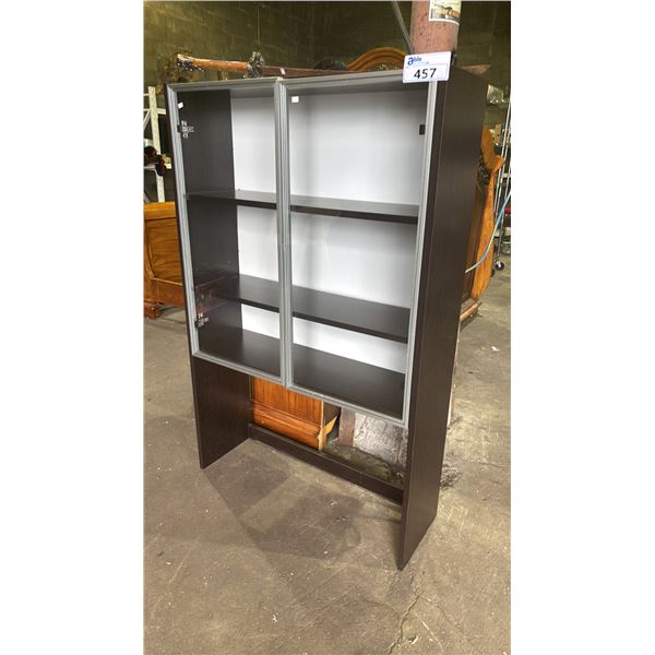 2-GLASS DOOR FREE STANDING CABINET 35" X 12" X 55"