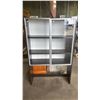 Image 2 : 2-GLASS DOOR FREE STANDING CABINET 35" X 12" X 55"