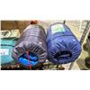 Image 3 : SHELF OF OUTDOORS GEAR INCLUDING; TENT, SLEEPING BAGS & FOOT PUMP