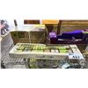 Image 2 : SHELF OF ASSORTED ITEMS INCLUDING; SWIFFER WET JET MOP, DEER ANTLER BACK SCRATCHER, PAPAGAYO GROWTH