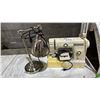 Image 1 : JANOME SELECTOR SEWING MACHINE WITH PEDAL & CHROME DESK LAMP