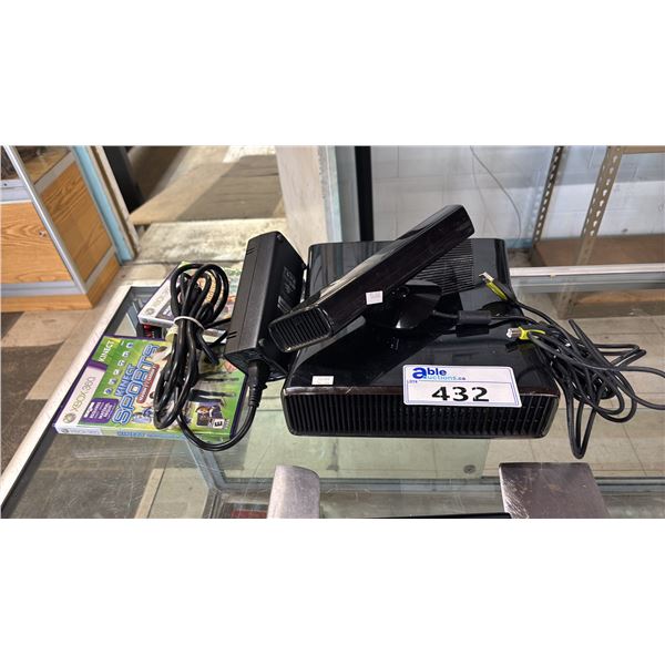 XBOX 360, XBOX 360 KINECT & 2 GAMES *NO CONTROLLERS*