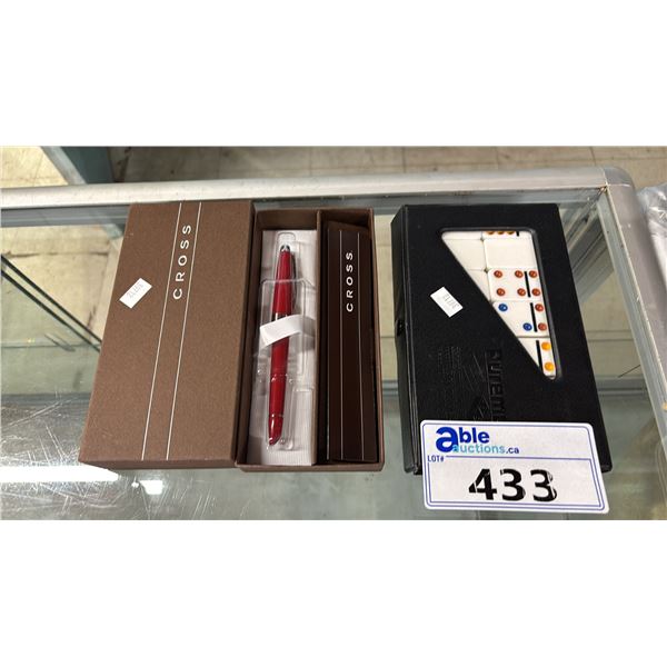 CROSS PEN & DOMINOES SET