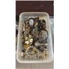 Image 2 : 1 BAG & 1 BOX OF ASSORTED FASHION JEWELRY