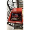 Image 2 : SKILSAW 1610 CHAINSAW WITH STIHL BLADE COVER & ORANGE PAINTED TOOL BOX & CONTENTS