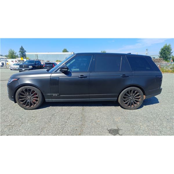 2018 LAND ROVER RANGE ROVER AUTOBIOGRAPHY, 4 DOOR SUV, GREY, VIN SALGV5RE7JA397965,