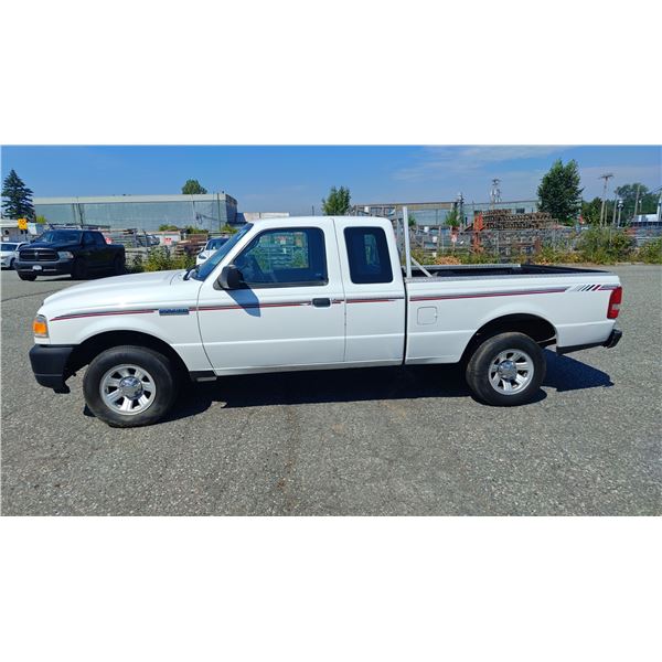 2008 FORD RANGER, X-CAB, 2DR PICKUP, WHITE, VIN 1FTZR44U58PA68329,