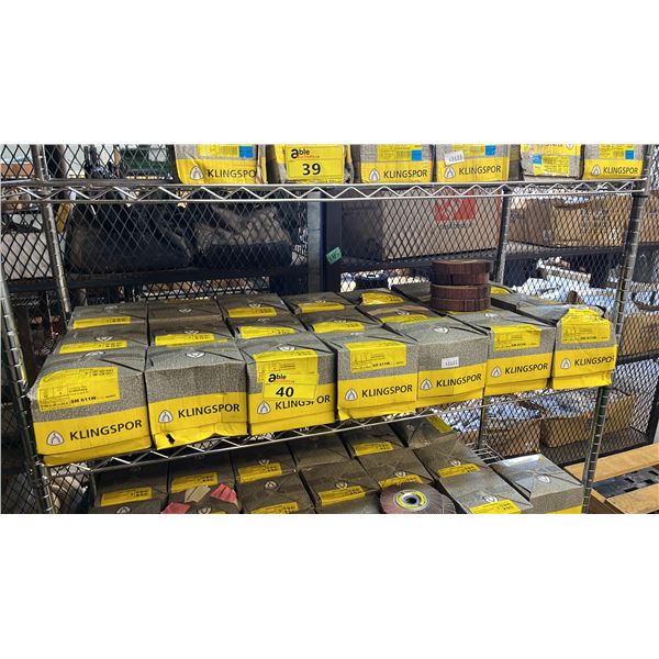 SHELF OF *NEW* KLINGSPOR SM 611W ABRASIVE MOPS: 6"X 1" X 1"