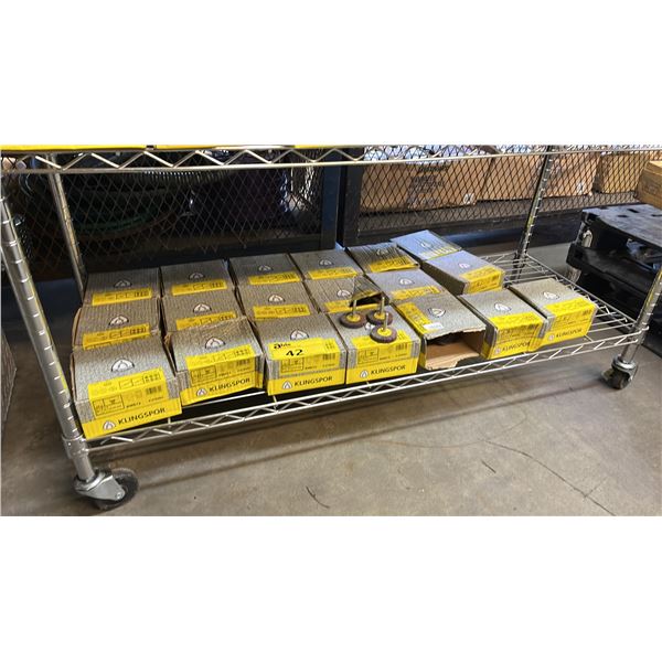 SHELF OF *NEW* KLINGSPOR KM613 MINI FLAP WHEELS: 2" X 3/8" X 1/4"