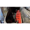 Image 5 : SHELF OF ASSORTED TOOLS: RIDGID DRAIN SNAKE, TOOL BAGS & CONTENTS, WINCH, HOLE SAW CUTTERS & MORE