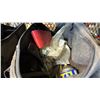 Image 6 : SHELF OF ASSORTED TOOLS: RIDGID DRAIN SNAKE, TOOL BAGS & CONTENTS, WINCH, HOLE SAW CUTTERS & MORE