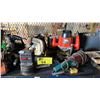 Image 3 : SHELF OF ASSTD. CORDED TOOLS: SANDERS, JIGSAW, CIRCULAR SAW, PLUNGE ROUTER, DRILL BITS & MORE