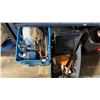 Image 2 : (4) LARGE TOTES & CONTENTS: AIR PUMP, PAINT SUPPLIES, SOCKET SET, FASTENERS & MORE