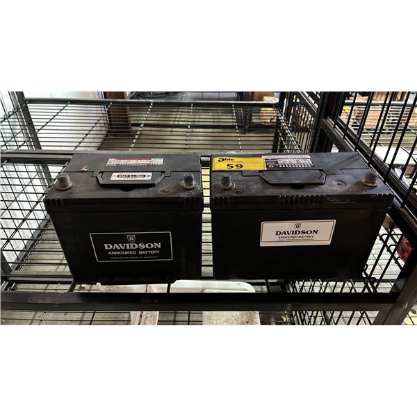 (2) DAVIDSON ARMORED BATTERIES