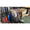 Image 2 : SHELF OF ASSTD. CAMP EQUIPMENT: PROPANE STOVE, PROPANE LANTERN, PERCOLATOR COFFEE POT & MORE