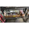 Image 1 : ACETYLENE TANK & WOOD TOOL BOX OF ASSORTED PIPE FITTINGS