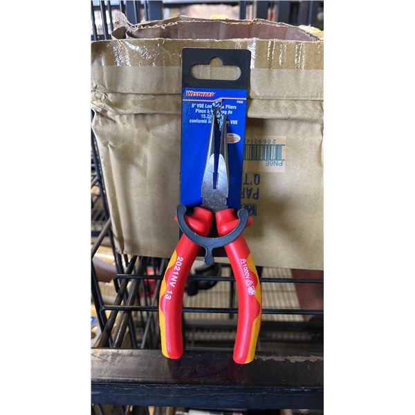 (5) BOXES OF *NEW* WESTWARD 8" VDE LONG NOSE PLIERS