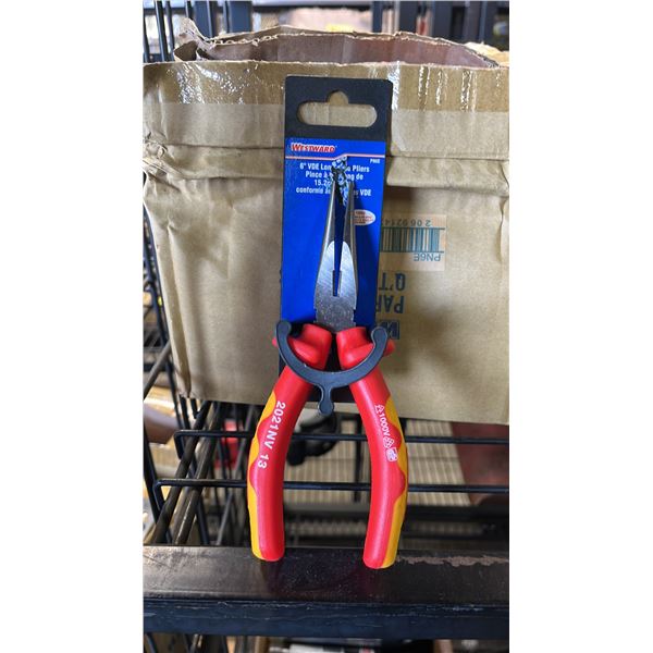 (5) BOXES OF *NEW* WESTWARD 8" VDE LONG NOSE PLIERS