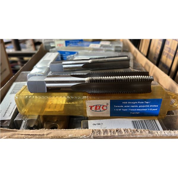 BOX OF *NEW* TDC HSS STRAIGHT FLUTE TAPS: 7/8-14 NF TAPER/T10159P