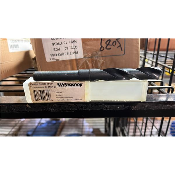 BOX OF *NEW* WESTWARD 41/64" PRENTICE DRILL BITS