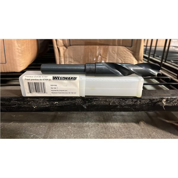 BOX OF *NEW* WESTWARD 47/64" PRENTICE DRILL BITS