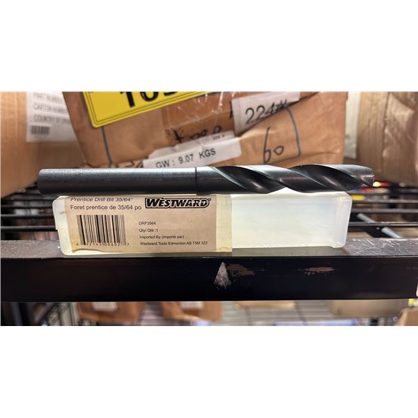 BOX OF *NEW* WESTWARD 35/64" PRENTICE DRILL BITS