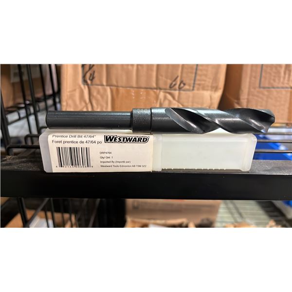 BOX OF *NEW* WESTWARD 47/64" PRENTICE DRILL BITS