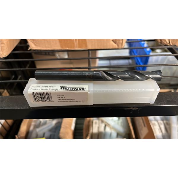 BOX OF *NEW* WESTWARD 35/64" PRENTICE DRILL BITS