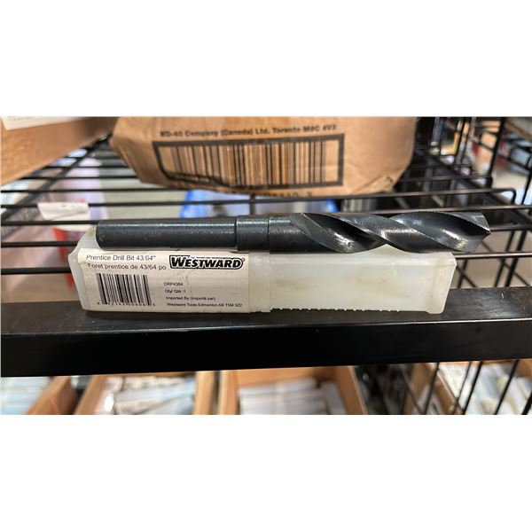BOX OF *NEW* WESTWARD 43/64" PRENTICE DRILL BITS
