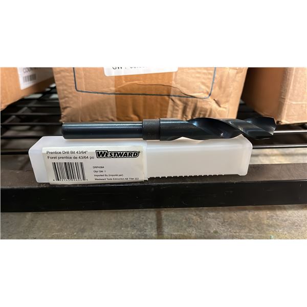 BOX OF *NEW* WESTWARD 43/64" PRENTICE DRILL BITS