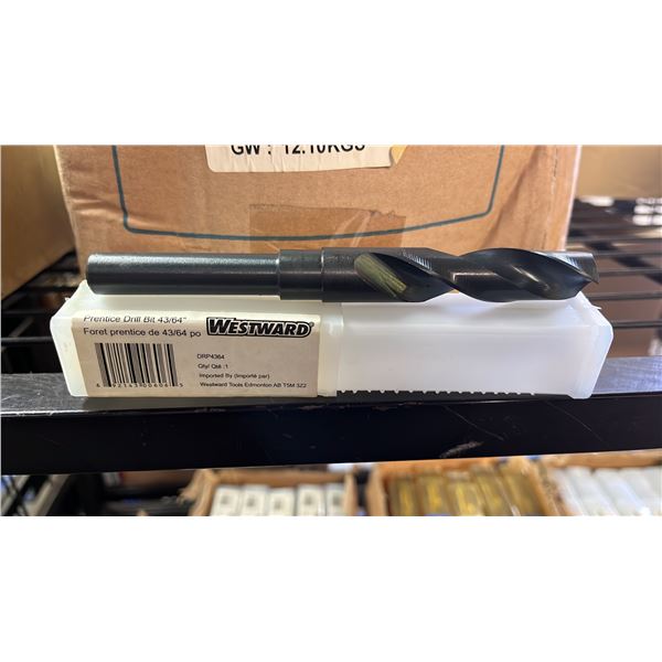 BOX OF *NEW* WESTWARD 47/64" PRENTICE DRILL BITS