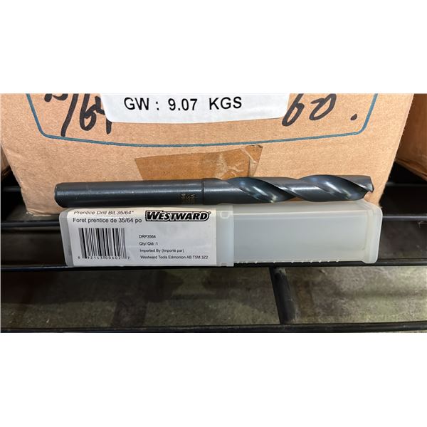 BOX OF *NEW* WESTWARD 35/64" PRENTICE DRILL BITS