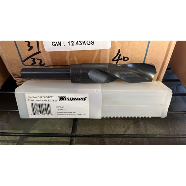 BOX OF *NEW* WESTWARD 31/32" PRENTICE DRILL BITS