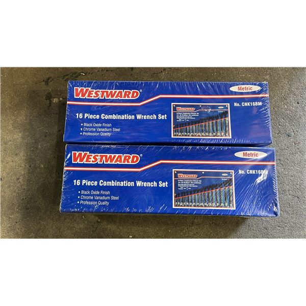 (2) *NEW SEALED* WESTWARD 16 PIECE COMBINATION WRENCH SETS