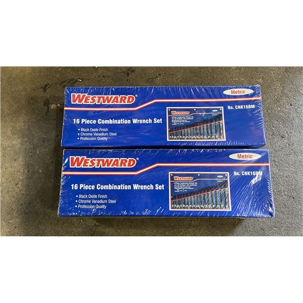 (2) *NEW SEALED* WESTWARD 16 PIECE COMBINATION WRENCH SETS