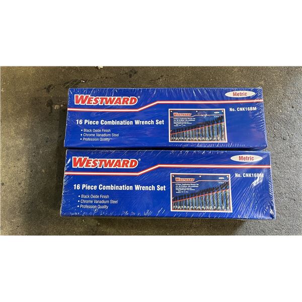 (2) *NEW SEALED* WESTWARD 16 PIECE COMBINATION WRENCH SETS