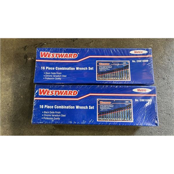 (2) *NEW SEALED* WESTWARD 16 PIECE COMBINATION WRENCH SETS