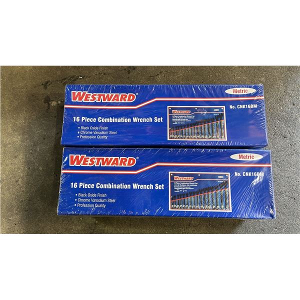 (2) *NEW SEALED* WESTWARD 16 PIECE COMBINATION WRENCH SETS