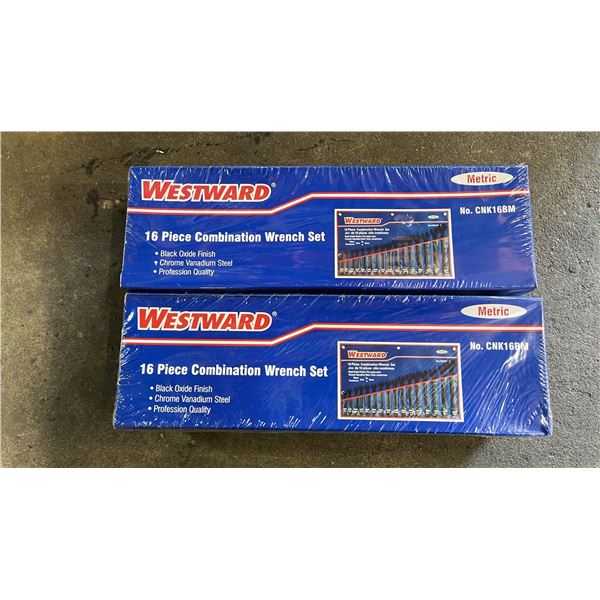 (2) *NEW SEALED* WESTWARD 16 PIECE COMBINATION WRENCH SETS