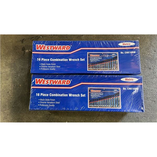 (2) *NEW SEALED* WESTWARD 16 PIECE COMBINATION WRENCH SETS