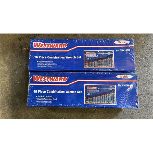 (2) *NEW SEALED* WESTWARD 16 PIECE COMBINATION WRENCH SETS