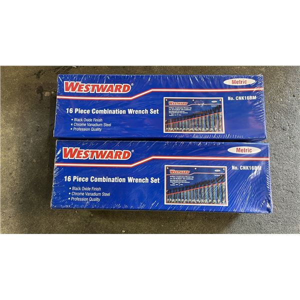 (2) *NEW SEALED* WESTWARD 16 PIECE COMBINATION WRENCH SETS