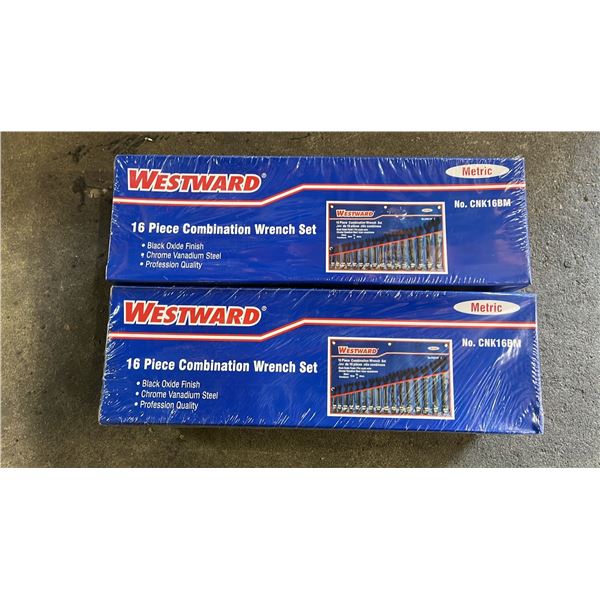 (2) *NEW SEALED* WESTWARD 16 PIECE COMBINATION WRENCH SETS