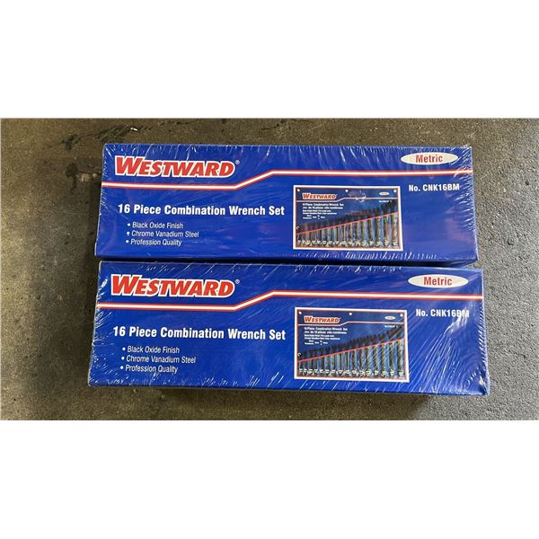(2) *NEW SEALED* WESTWARD 16 PIECE COMBINATION WRENCH SETS