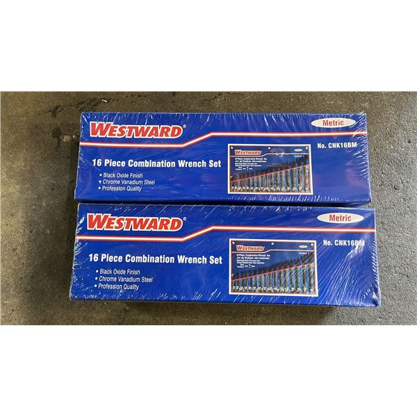(2) *NEW SEALED* WESTWARD 16 PIECE COMBINATION WRENCH SETS