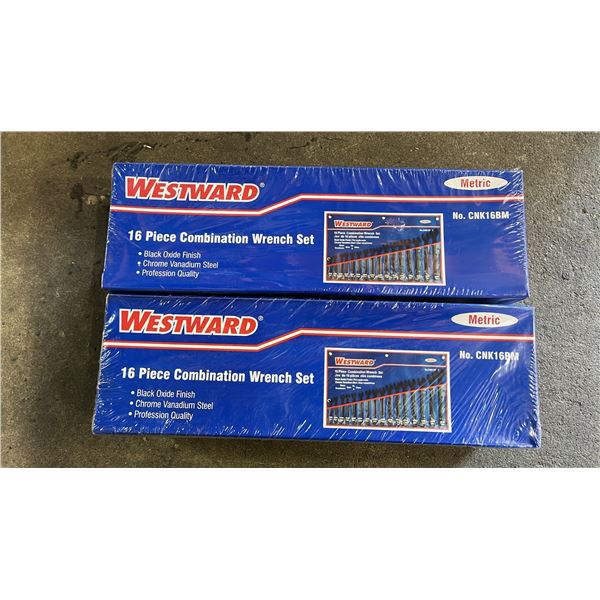 (2) *NEW SEALED* WESTWARD 16 PIECE COMBINATION WRENCH SETS