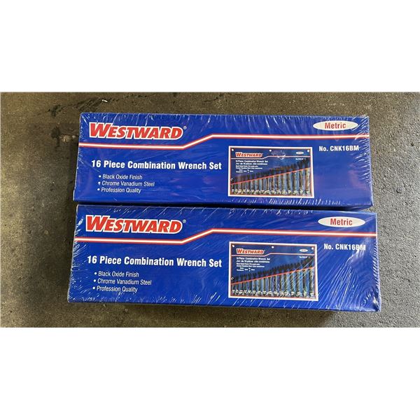 (2) *NEW SEALED* WESTWARD 16 PIECE COMBINATION WRENCH SETS