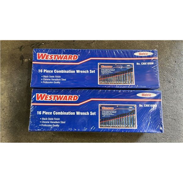 (2) *NEW SEALED* WESTWARD 16 PIECE COMBINATION WRENCH SETS