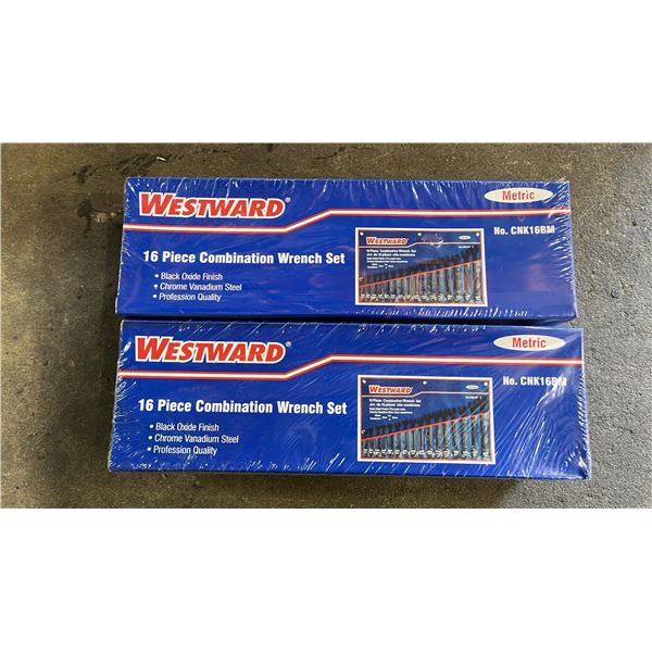 (2) *NEW SEALED* WESTWARD 16 PIECE COMBINATION WRENCH SETS