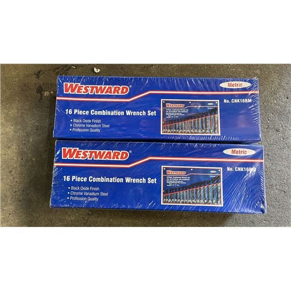 (2) *NEW SEALED* WESTWARD 16 PIECE COMBINATION WRENCH SETS